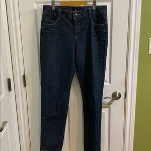 Sasson Skinny Leg Shuffle Women’s Denim Jeans Size 14 Stretch Dark Wash Casual